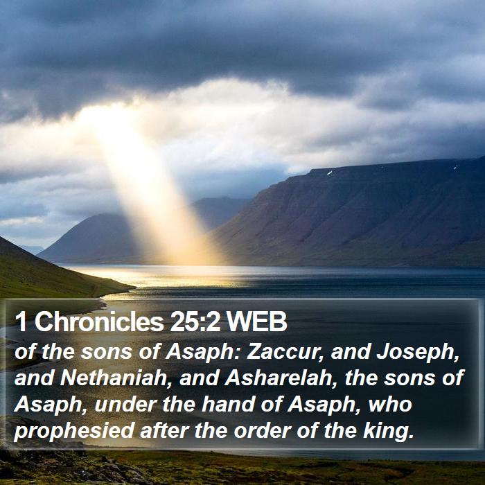 1 Chronicles 25:2 WEB Bible Study