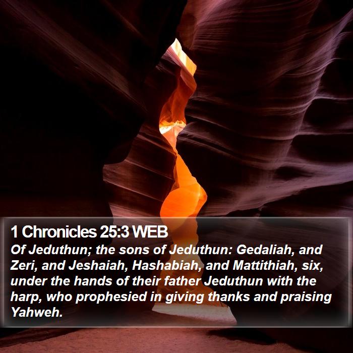 1 Chronicles 25:3 WEB Bible Study