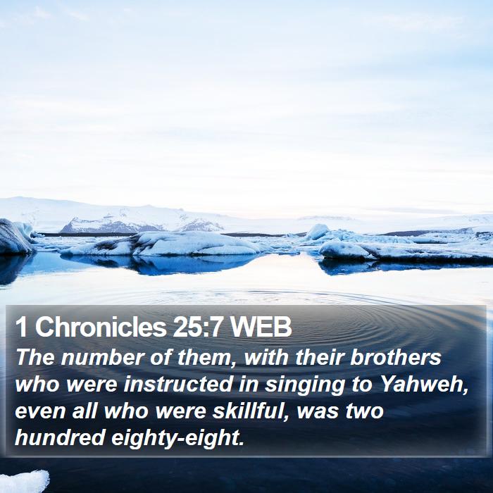 1 Chronicles 25:7 WEB Bible Study