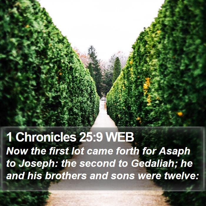 1 Chronicles 25:9 WEB Bible Study