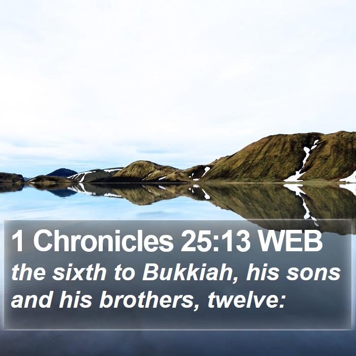 1 Chronicles 25:13 WEB Bible Study