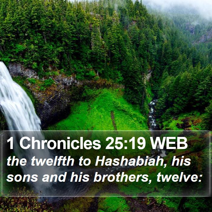 1 Chronicles 25:19 WEB Bible Study