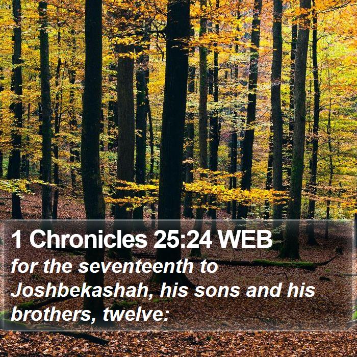 1 Chronicles 25:24 WEB Bible Study