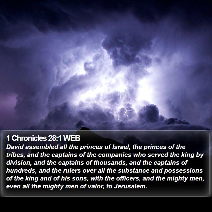 1 Chronicles 28:1 WEB Bible Study