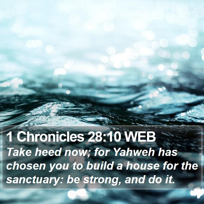 1 Chronicles 28:10 WEB Bible Study