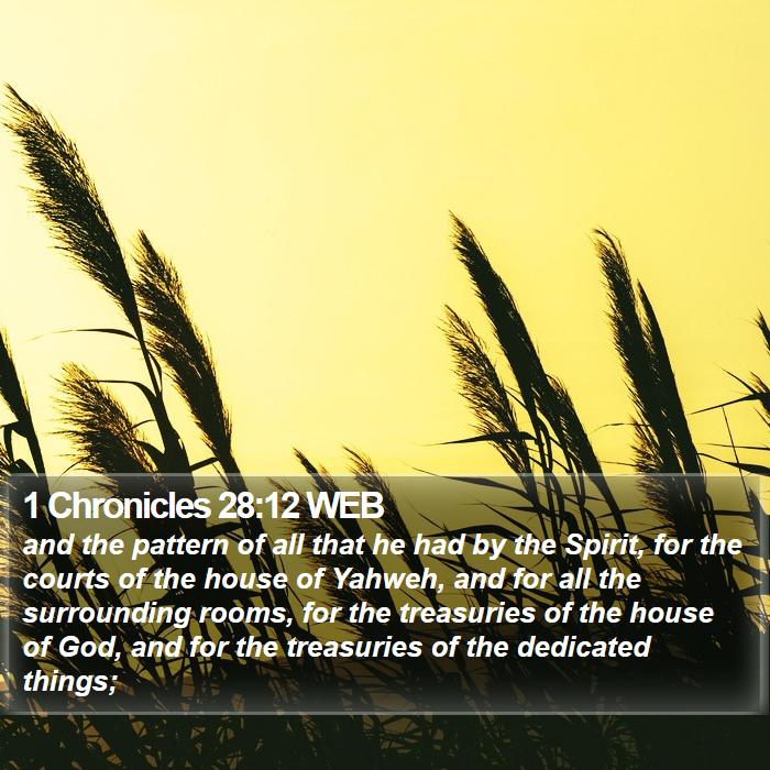 1 Chronicles 28:12 WEB Bible Study