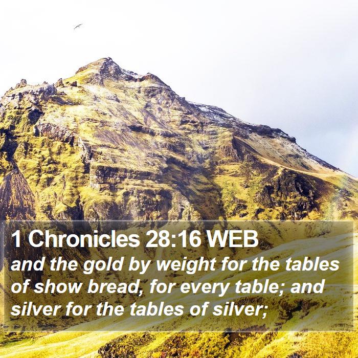 1 Chronicles 28:16 WEB Bible Study