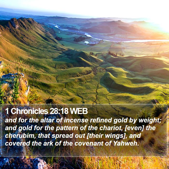 1 Chronicles 28:18 WEB Bible Study