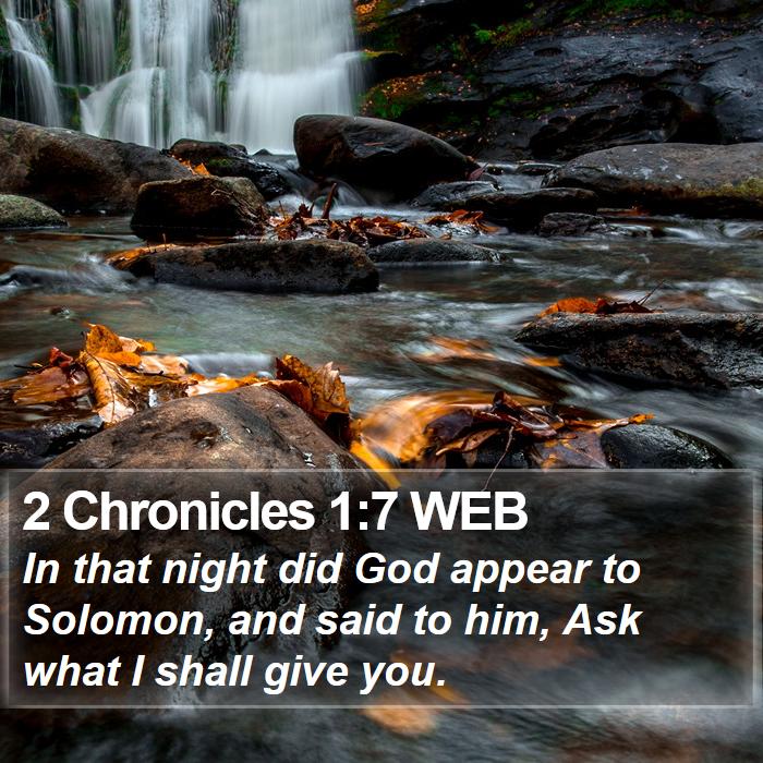 2 Chronicles 1:7 WEB Bible Study