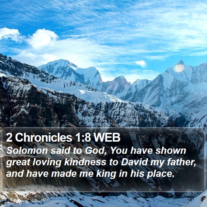 2 Chronicles 1:8 WEB Bible Study