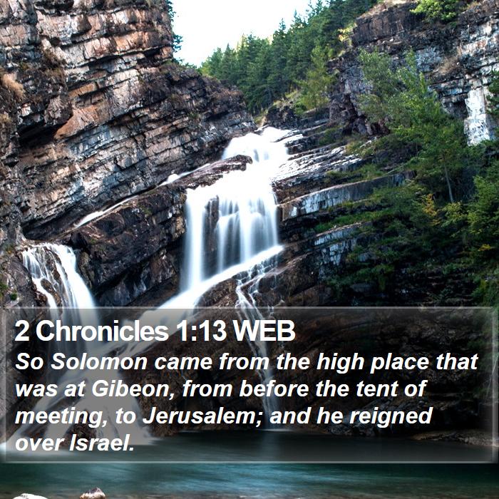 2 Chronicles 1:13 WEB Bible Study