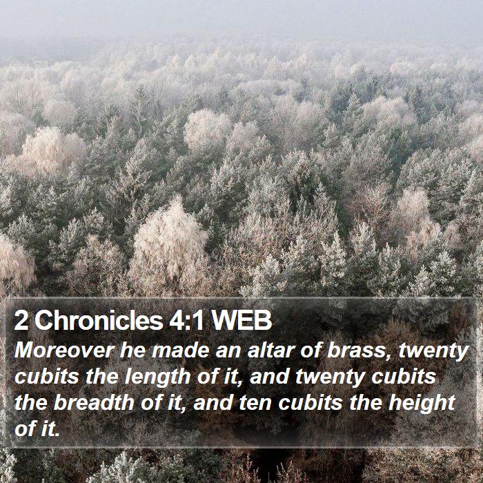 2 Chronicles 4:1 WEB Bible Study