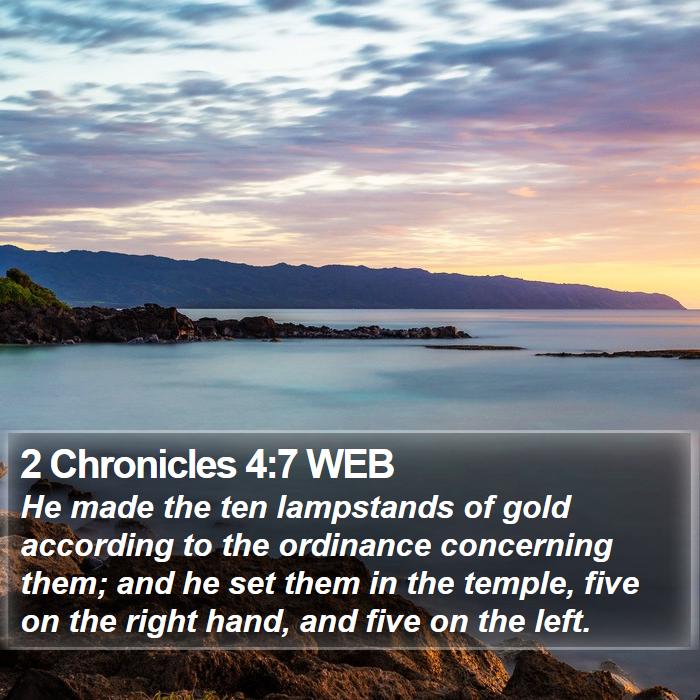 2 Chronicles 4:7 WEB Bible Study