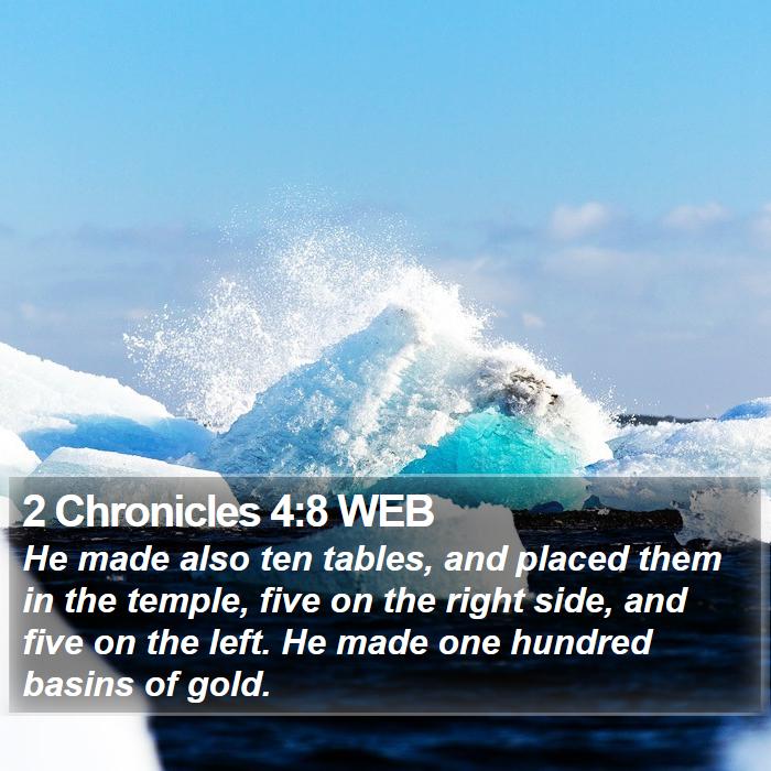 2 Chronicles 4:8 WEB Bible Study