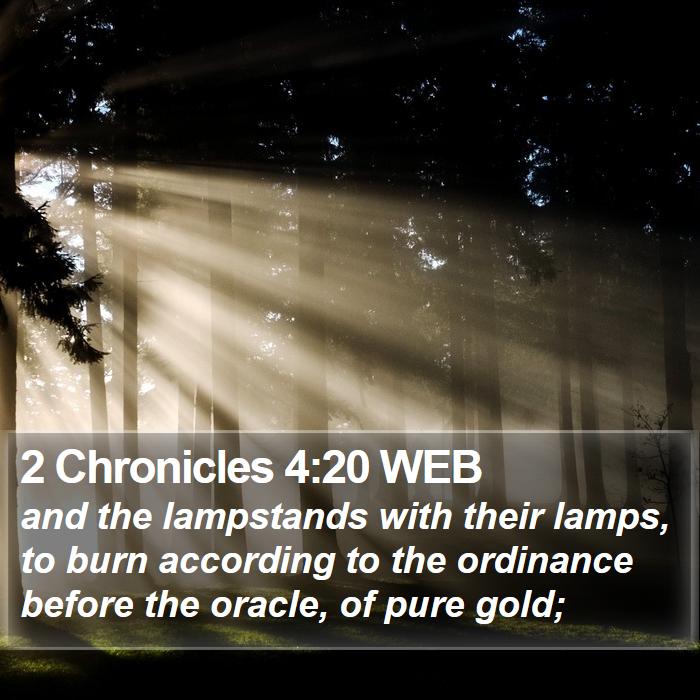 2 Chronicles 4:20 WEB Bible Study