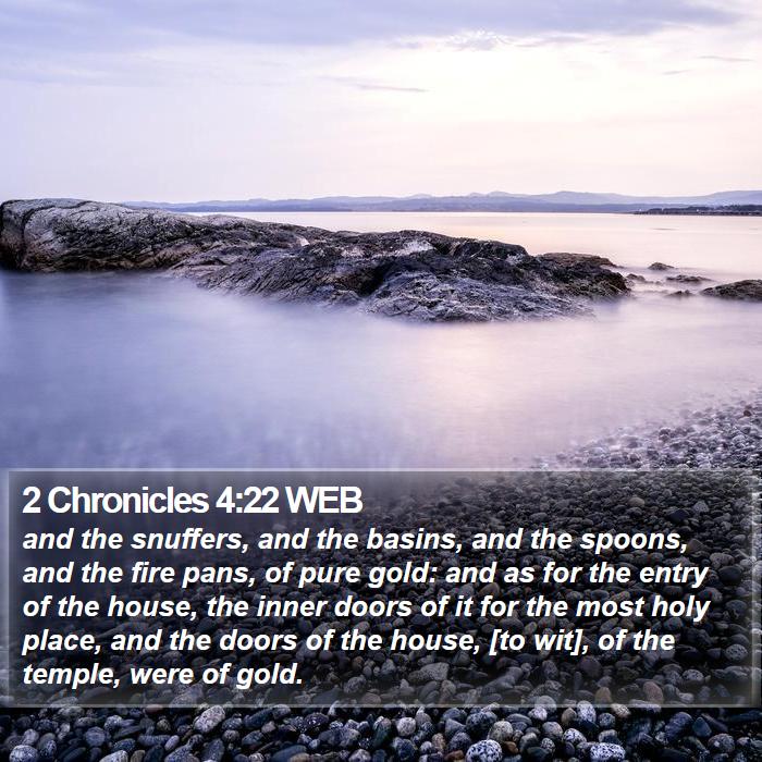 2 Chronicles 4:22 WEB Bible Study