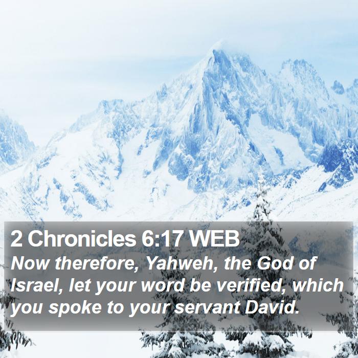 2 Chronicles 6:17 WEB Bible Study