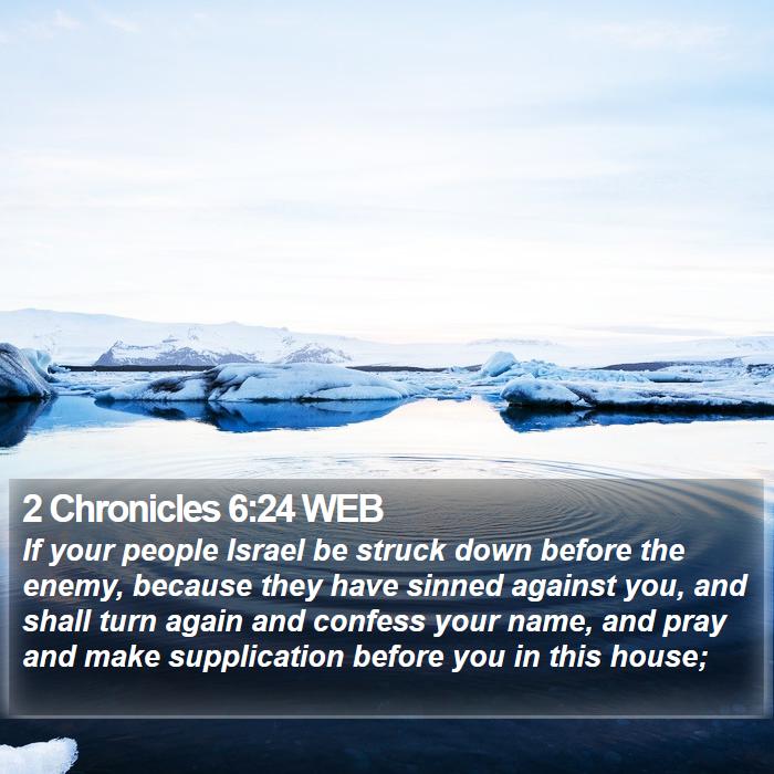 2 Chronicles 6:24 WEB Bible Study