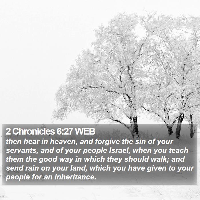 2 Chronicles 6:27 WEB Bible Study