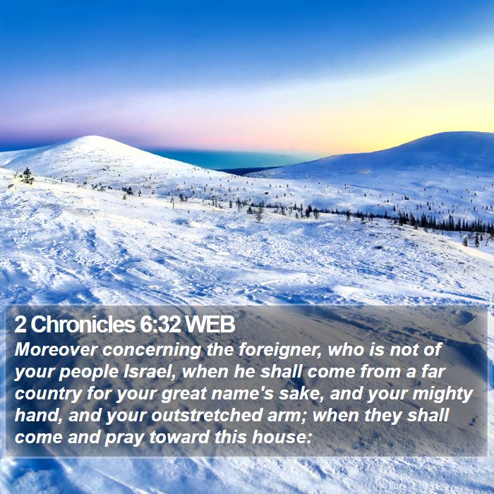 2 Chronicles 6:32 WEB Bible Study