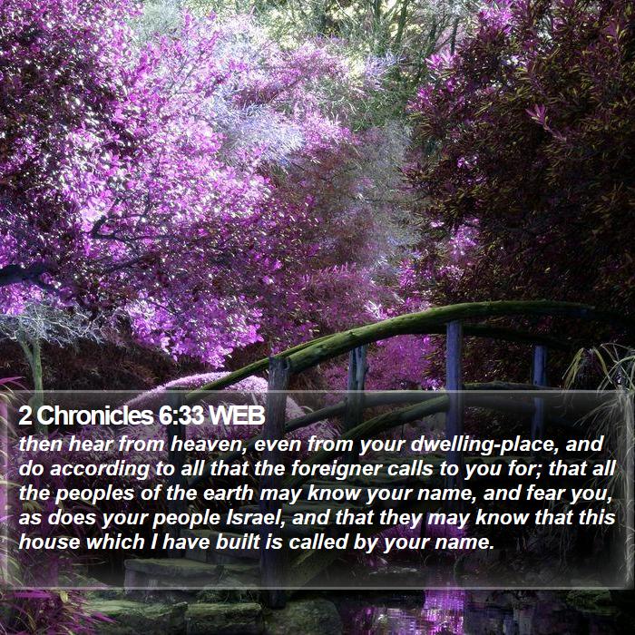 2 Chronicles 6:33 WEB Bible Study