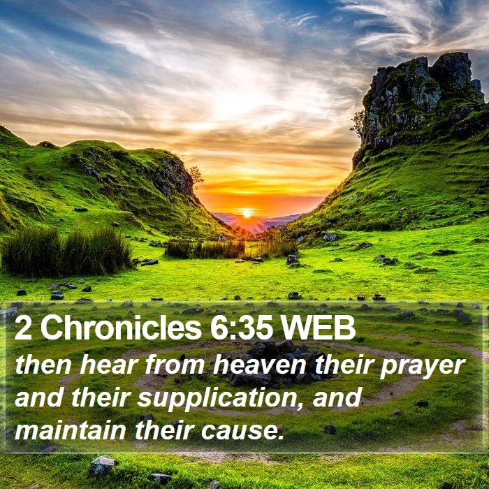 2 Chronicles 6:35 WEB Bible Study