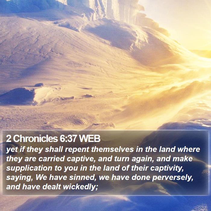 2 Chronicles 6:37 WEB Bible Study