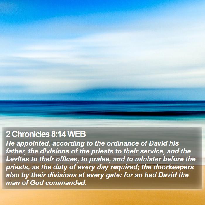 2 Chronicles 8:14 WEB Bible Study