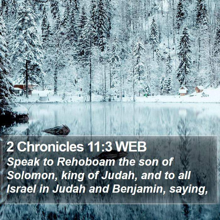 2 Chronicles 11:3 WEB Bible Study