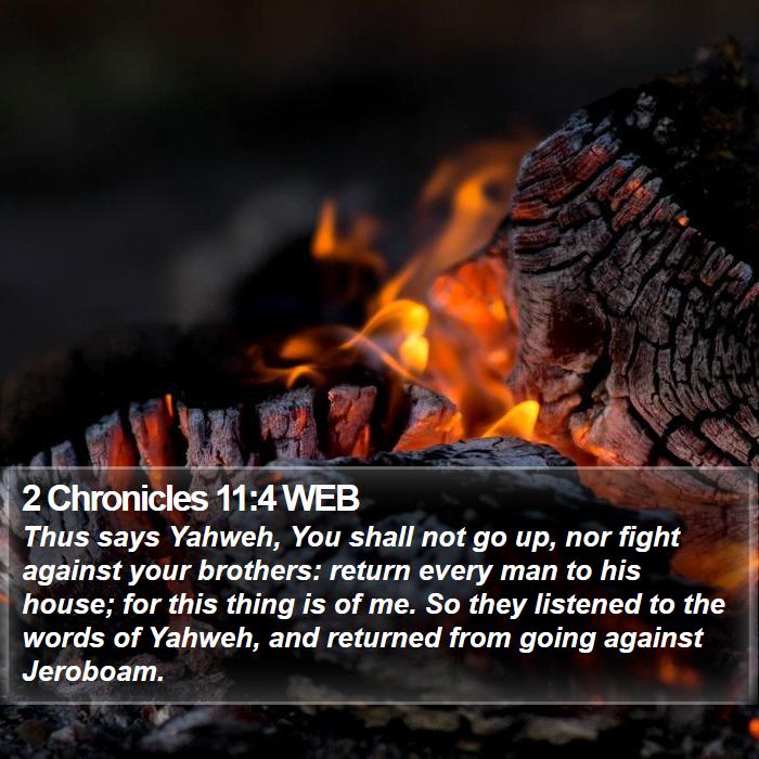 2 Chronicles 11:4 WEB Bible Study