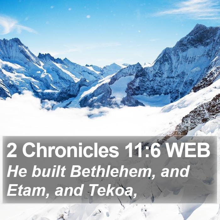 2 Chronicles 11:6 WEB Bible Study