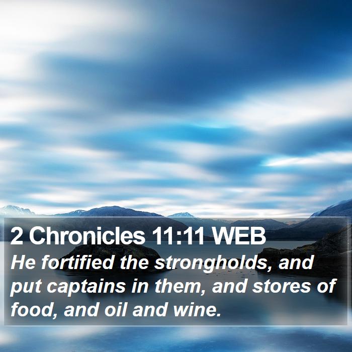 2 Chronicles 11:11 WEB Bible Study