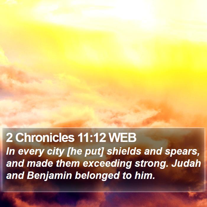 2 Chronicles 11:12 WEB Bible Study