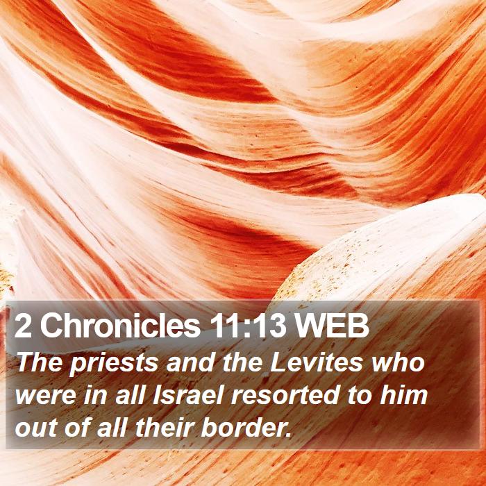 2 Chronicles 11:13 WEB Bible Study