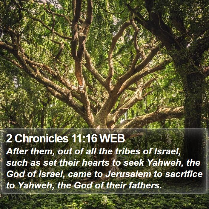 2 Chronicles 11:16 WEB Bible Study