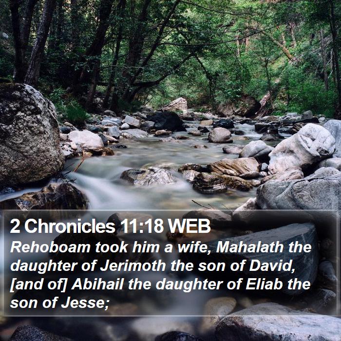 2 Chronicles 11:18 WEB Bible Study