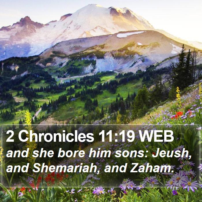 2 Chronicles 11:19 WEB Bible Study