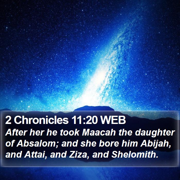 2 Chronicles 11:20 WEB Bible Study