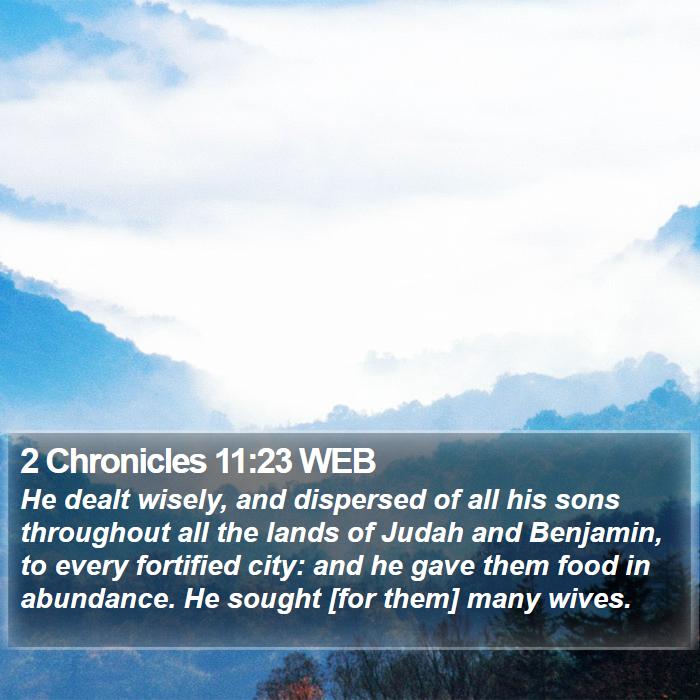 2 Chronicles 11:23 WEB Bible Study