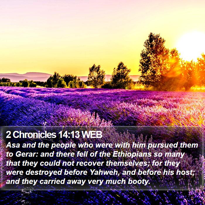 2 Chronicles 14:13 WEB Bible Study