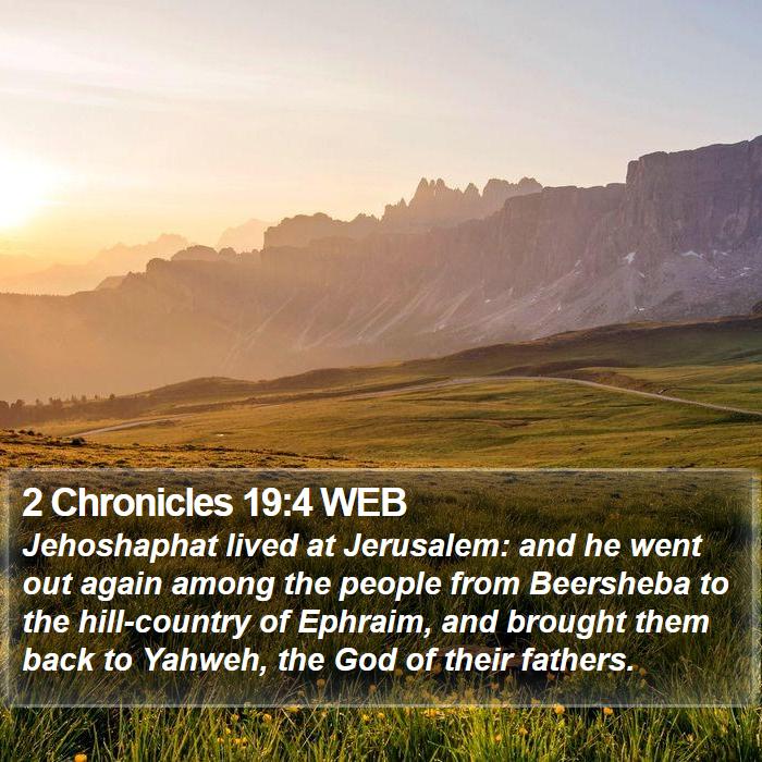 2 Chronicles 19:4 WEB Bible Study