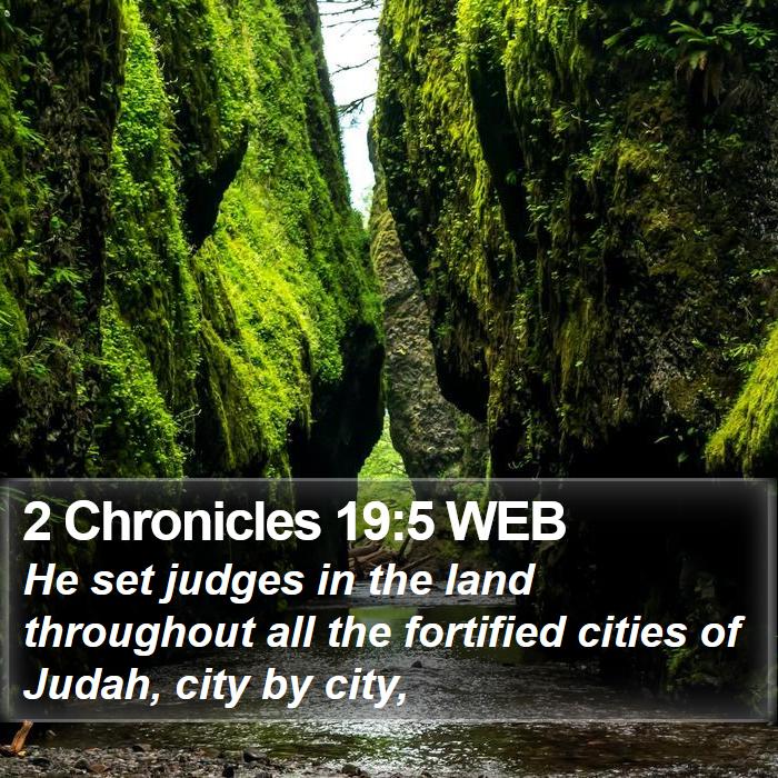 2 Chronicles 19:5 WEB Bible Study