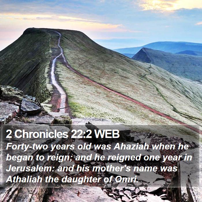 2 Chronicles 22:2 WEB Bible Study