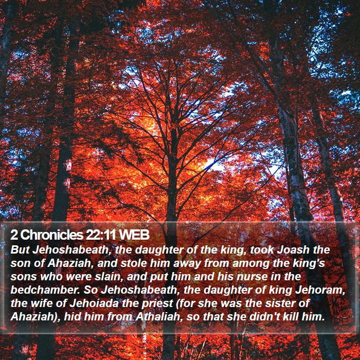 2 Chronicles 22:11 WEB Bible Study