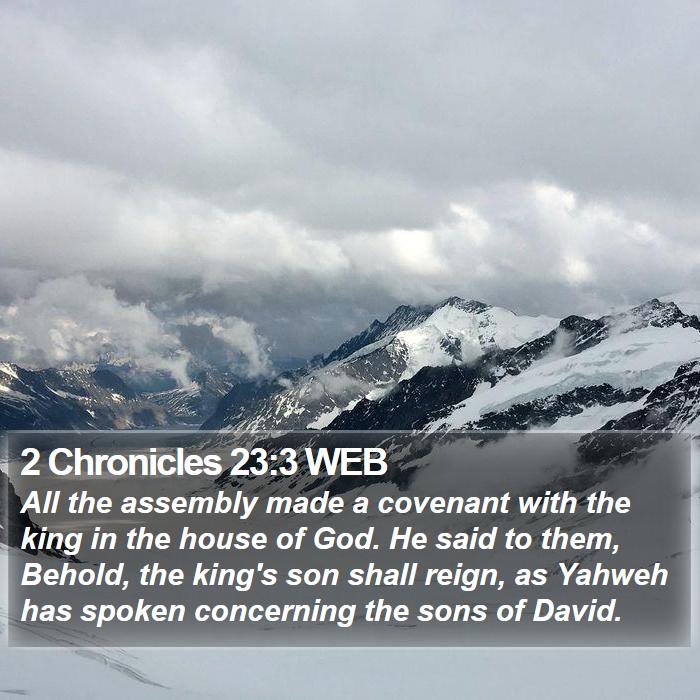 2 Chronicles 23:3 WEB Bible Study