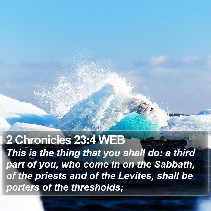 2 Chronicles 23:4 WEB Bible Study