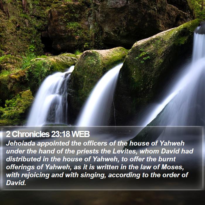 2 Chronicles 23:18 WEB Bible Study