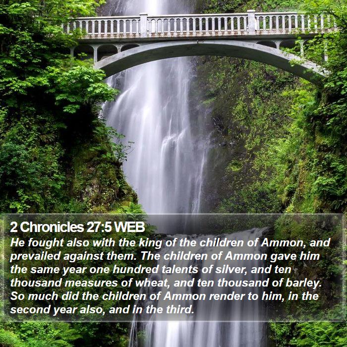 2 Chronicles 27:5 WEB Bible Study