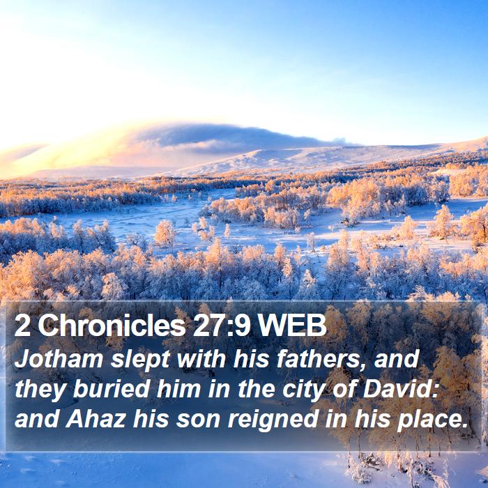 2 Chronicles 27:9 WEB Bible Study