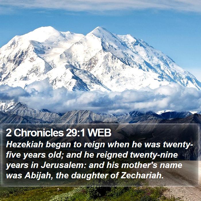 2 Chronicles 29:1 WEB Bible Study